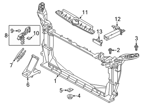 2021 Audi RS6 Avant Radiator Support