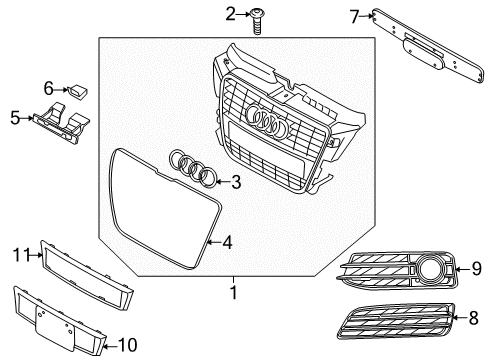 2010 Audi A3 Grille & Components