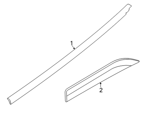 2022 Audi e-tron GT Exterior Trim - Rear Door