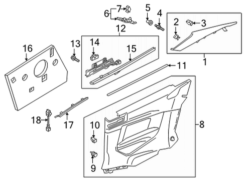 2022 Audi RS5 Interior Trim - Quarter Panels