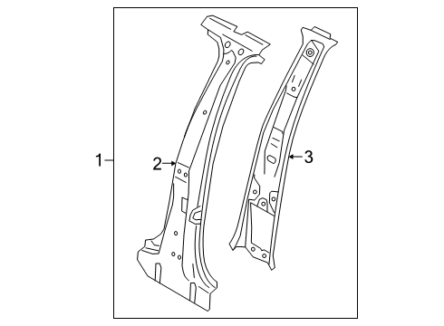 2022 Audi Q3 Center Pillar