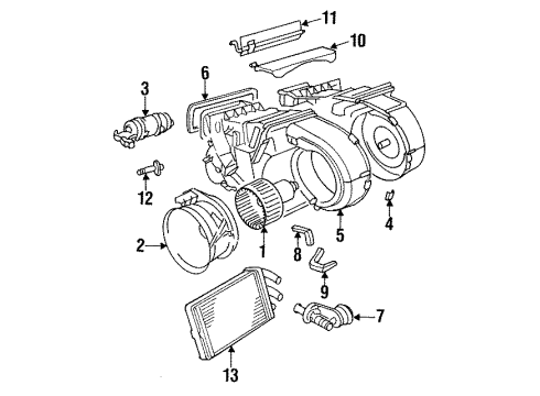 1992 Audi V8 Quattro Blower Motor & Fan