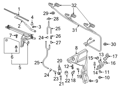 2022 Audi S8 Wiper & Washer Components