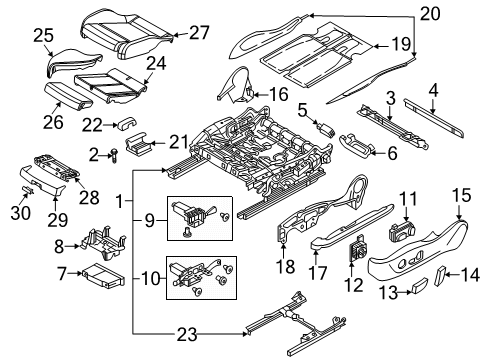 2022 Audi S6 Outer Side Panel Diagram for 4K0-881-325-B-1LX