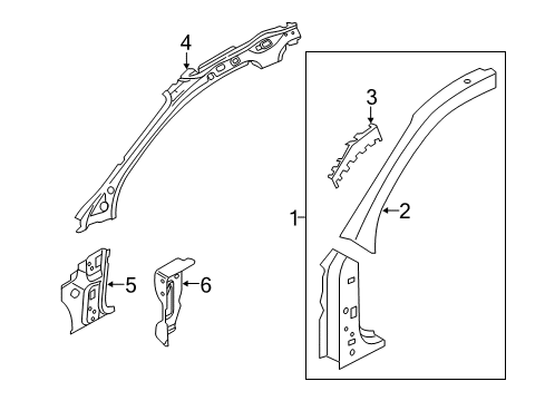 2010 Audi A4 Quattro Hinge Pillar Diagram 2