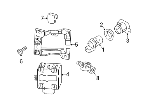 2022 Audi S5 Electrical Components - Rear Bumper