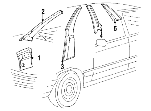 1988 Audi 5000 Interior Trim