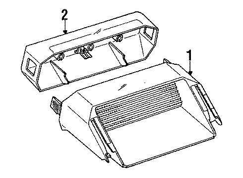 1992 Audi V8 Quattro High Mount Lamps