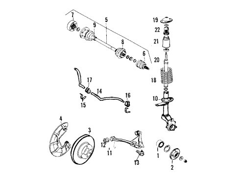 1987 Audi 4000 Joint Assembly Diagram for 191-498-103-C