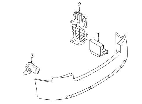 2009 Audi A3 Parking Aid Diagram 1