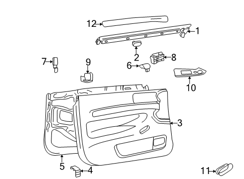 1996 Audi A4 Interior Trim - Front Door