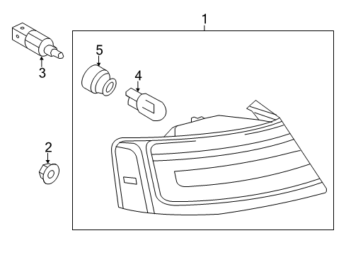 2015 Audi RS5 Tail Lamp Assembly Diagram for 8T0-945-095-L