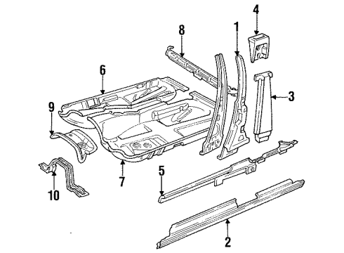 1992 Audi 80 Quattro Center Pillar & Rocker