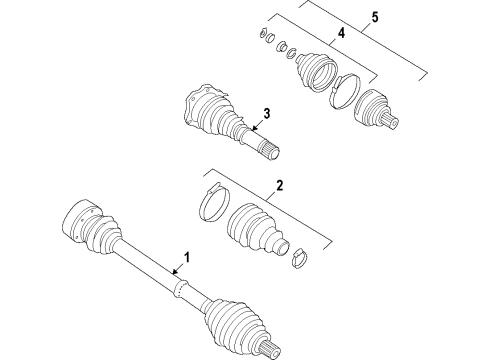 2015 Audi S8 Front Axle Shafts & Joints, Drive Axles