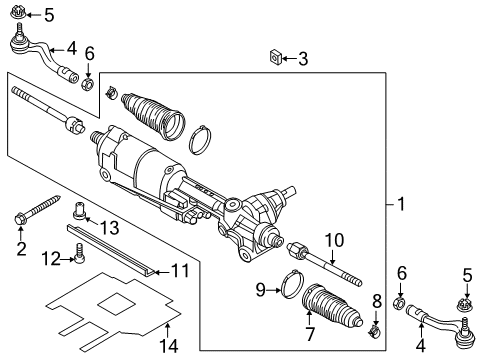 2013 Audi allroad Steering Column & Wheel, Steering Gear & Linkage Diagram 3