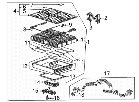 2021 Audi A7 Sportback Battery Assembly Diagram for 4K0-915-099-AF