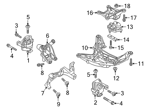 2022 Audi S5 Engine & Trans Mounting