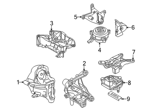 2022 Audi RS7 Sportback Engine & Trans Mounting