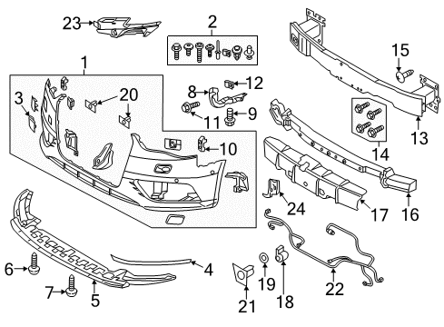 2020 Audi A3 Quattro Bumper & Components - Front