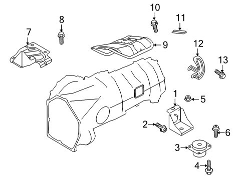 2012 Audi R8 Engine & Trans Mounting Diagram 4