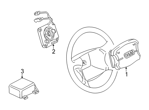 2003 Audi S6 Air Bag Components Diagram 1