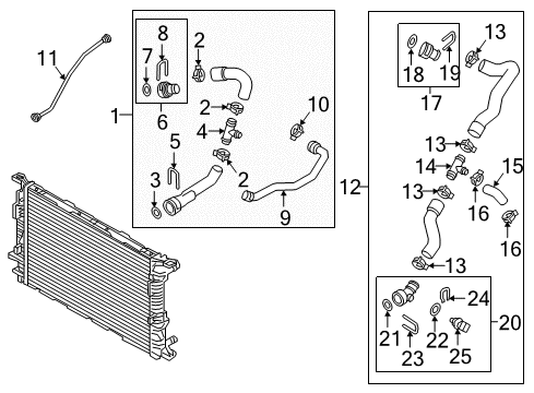 2018 Audi A6 Hoses, Lines & Pipes Diagram 1