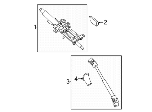 2024 Audi e-tron GT Steering Column Assembly