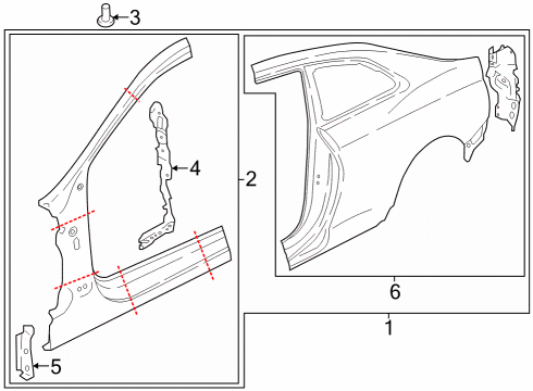 2022 Audi S5 Aperture Panel, Uniside