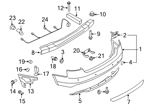 2013 Audi RS5 Parking Aid Diagram 5