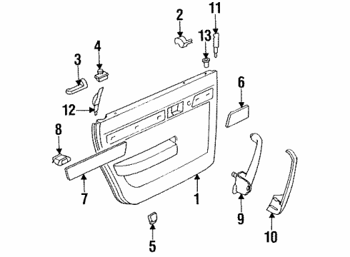 1995 Audi S6 Interior Trim - Rear Door