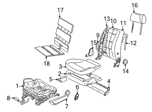 1996 Audi A4 Front Seat Components