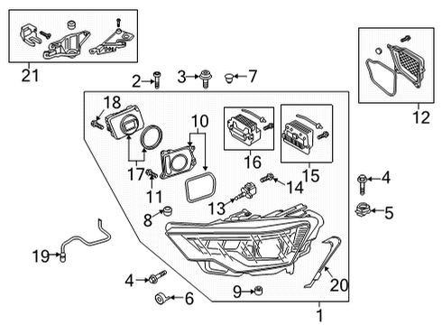 2022 Audi A6 allroad Headlamp Components