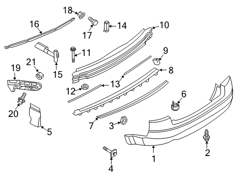 2004 Audi S4 Rear Bumper Diagram 3