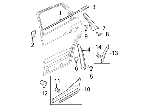 2024 Audi Q8 e-tron Exterior Trim - Rear Door