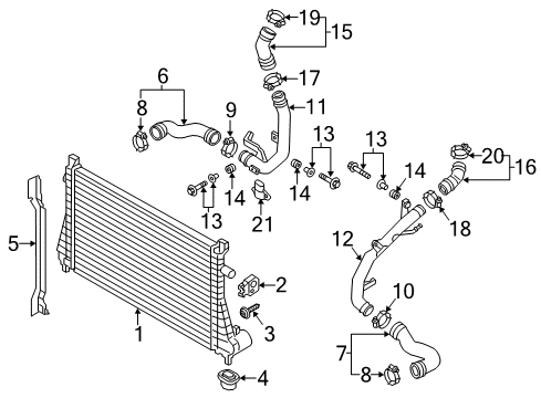 2016 Audi A3 Quattro Intercooler, Cooling Diagram 1