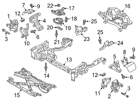 2016 Audi A8 Quattro Engine & Trans Mounting Diagram 3