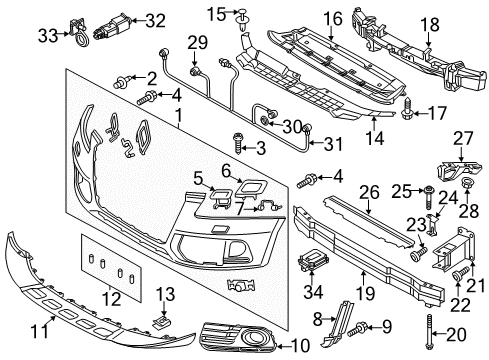 2015 Audi Q5 Front Bumper Diagram 2