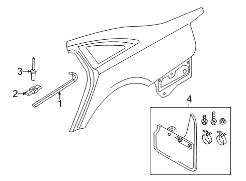 2014 Audi A6 Exterior Trim - Quarter Panel