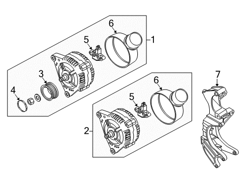 2008 Audi Q7 Alternator Diagram for 021-903-016-X