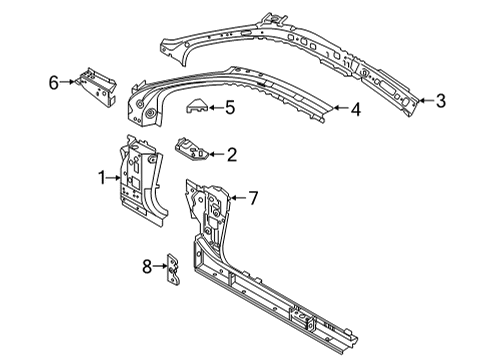 2021 Audi RS6 Avant Hinge Pillar