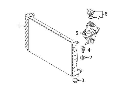 2008 Audi S6 Radiator & Components Diagram 2