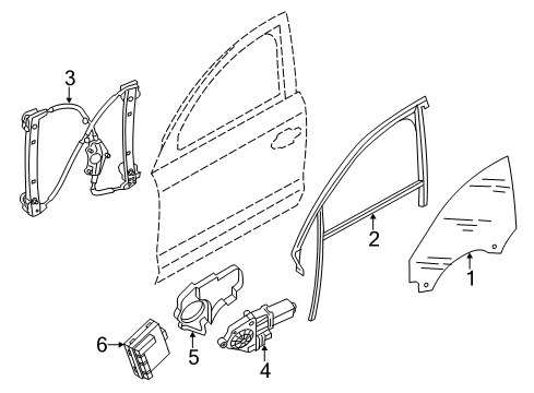 2015 Audi S8 Front Door - Glass & Hardware