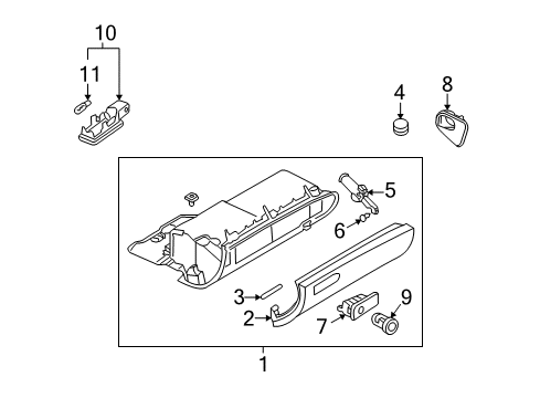 2002 Audi A4 Quattro Glove Box