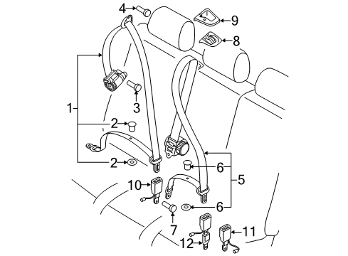 2023 Audi Q7 Second Row Seat Belts