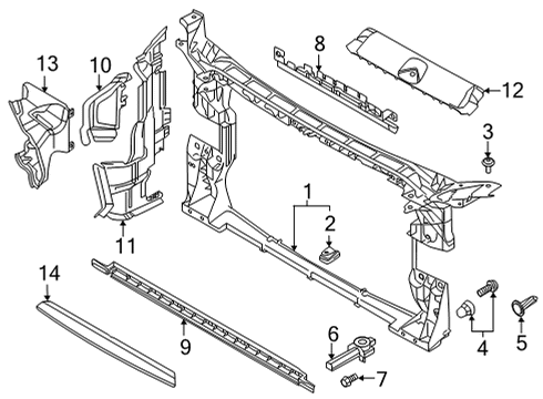 2022 Audi RS5 Radiator Support