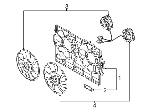 2014 Audi A7 Quattro Cooling System, Radiator, Water Pump, Cooling Fan Diagram 2