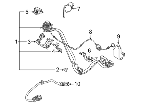 2021 Audi A7 Sportback Quarter Panel & Components Diagram 1