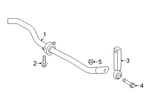 2022 Audi A5 Sportback Stabilizer Bar & Components - Rear