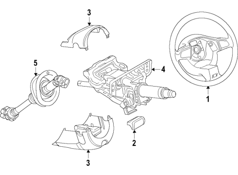 2020 Audi A4 Steering Column & Wheel, Steering Gear & Linkage Diagram 1