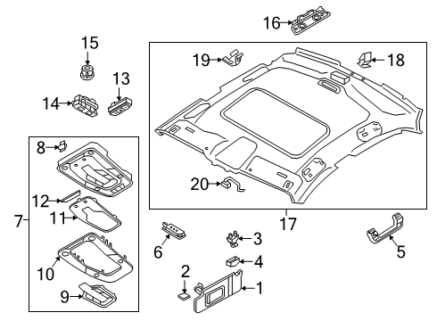 2022 Audi A5 Sportback Interior Trim - Roof